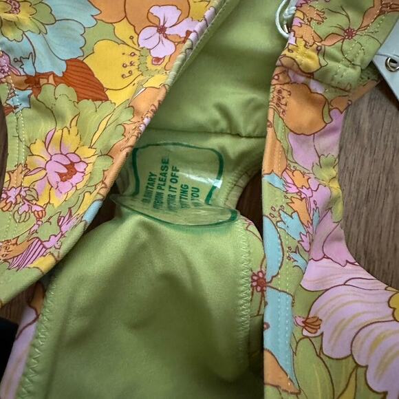 Show me your mumu green floral sexy bikini bottom plus size 2X NWT beachwear - Picture 3 of 5